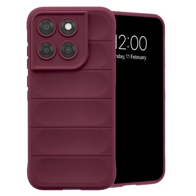 imoshion Hoesje - Geschikt voor Motorola Moto G77 - EasyGrip Backcover - Aubergine