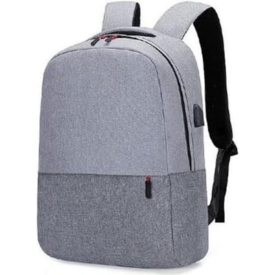 eCarla - Sportrugzak met usb poort geschikt voor 15" laptop - grijs