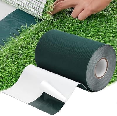 Kunstgras Tape - 1 stuk - 15 cm x 10 m - Grastapijt - Kunstgras naad zelfklevend tape -kunstgras splicing tape - kunstgras splicing tape - gazon naad pad - verbindingsmat - Zelfklevende Tape voor Kunstgras - Voor Naadloze Kunstgrasinstallatie