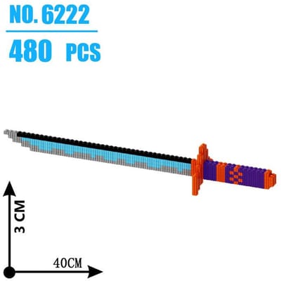 480 Stuks Samurai Zwaard Bouwstenen Ninja Mes Katana Japanse Anime Vlinder Nichirin Mes Blokken Speelgoed Voor Kinderen Volwassene