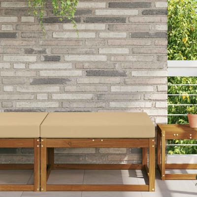 vidaXL - Buitenbankkussen - Polyester - Beige - 80 - x - 80 - cm