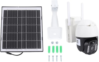 Zonne Beveiligingscamera - Draadloze Camera - Buiten Surveillance - Geen Wifi Nodig - 27 x 21 x 18 cm - Wit