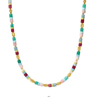 Twice As Nice Halsketting in high fashion, gekleurde stenen High Fashion 40cm+5cm