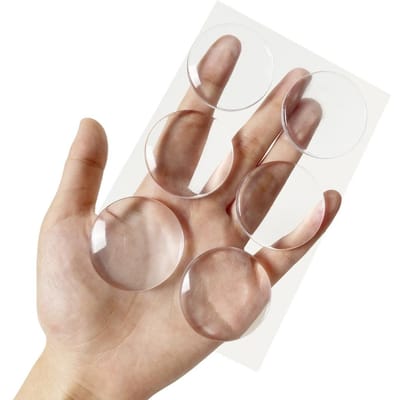 6 stuks Deurklink Muurschild Transparant Zacht Rubber Deurstopper Deurklink Buffer Dempende Stickers Muurbeschermer Geluidsdemper Pad Beschermplug 6Pcs 50mm x 8mm