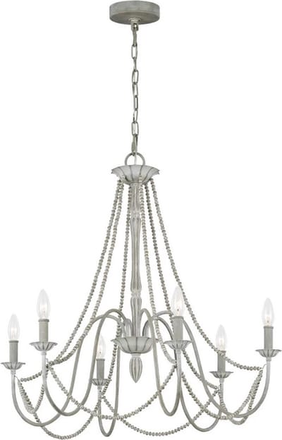 Feiss LED Kroonluchter | 6X E14 Max 60W | Dimbaar | Washed Grey