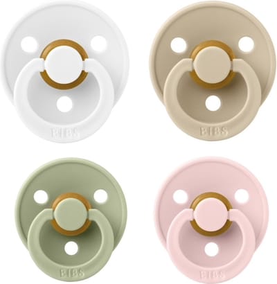 Bibs fopspeen 0-6 maand set 4 stuks Blossom,Sage,White en Vanilla maat 1