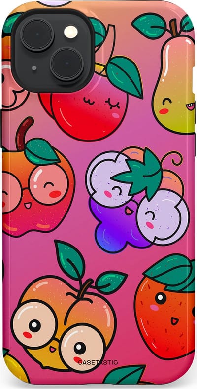 Casetastic Hoesje Geschikt voor Apple iPhone 15 Plus Magsafe - Stijlvolle Beschermende Duo-layer Case - Fruitige Grapjes