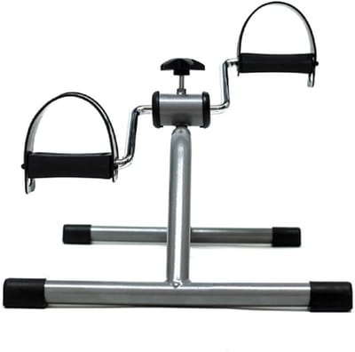 Stoelfiets met knop - Hometrainer - Thuis trainen - Verstelbare weerstand - 35x41x35 cm - Zwart