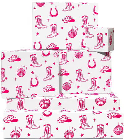Dailygoods - Set van 6 Vellen Cadeaupapier met Etiketten - Geschenkpapier voor Dames