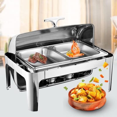 Voedselwarmer Buffet - Professionele Set - Feesten Gelegenheden - Roestvrij Staal - 9 Liter Inhoud