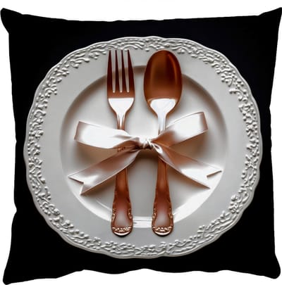 Sierkussens - Kussentjes Woonkamer - 50x50 cm - Rose - Strik - Bestek