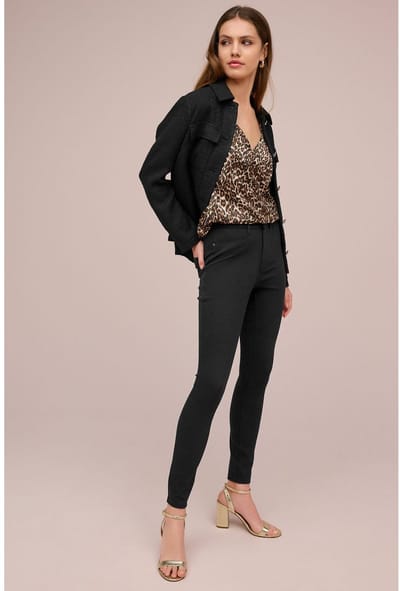 Next - Dames - Legging van jersey-denim - Petite - Zwart