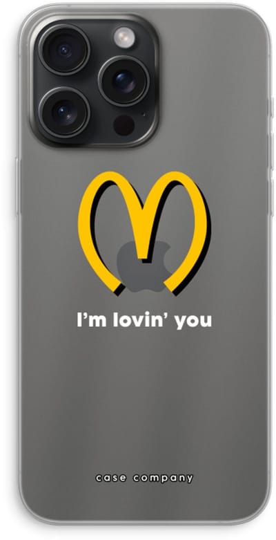 Case Company® - Hoesje geschikt voor iPhone 15 Pro Max hoesje - I'm lovin' you - Soft Cover Telefoonhoesje - Bescherming aan alle Kanten en Schermrand