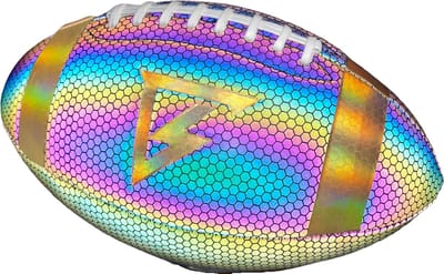 The BRIGHT Lichtgevende American Football | Reflecterend | Holografisch | Glow in the Dark | Kinderen en Volwassenen | Unisex | Wit/Zwart/Roze/Blauw/Geel |