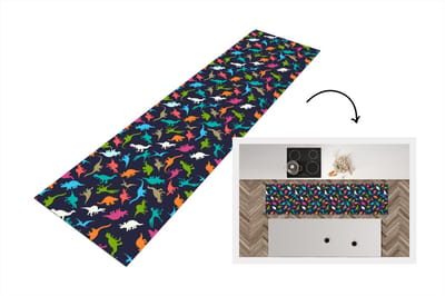 Keukenloper - Loper keuken - Patronen - Dino - Kleuren - 200x50 cm - Keukenloper vinyl