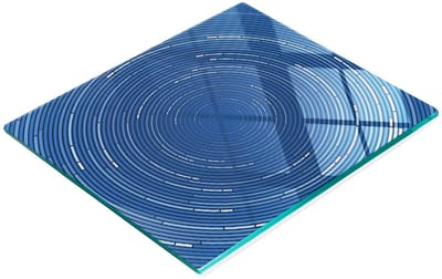 Decoratieve glazen snij- en serveerplank met abstracte cirkels 60x52 cm
