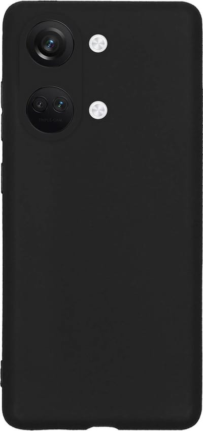 Hoes - Geschikt voor OnePlus Nord 3 - Sterk & Shockproof - Hoesje Cover - Siliconen Case - Zwart