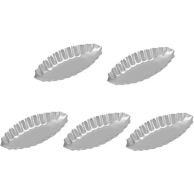 5/10/15 stuks bootvormige eiertaartvorm aluminium koekjes fruitcakevormen voor keuken pudding gebak bakken decoratiegereedschap white