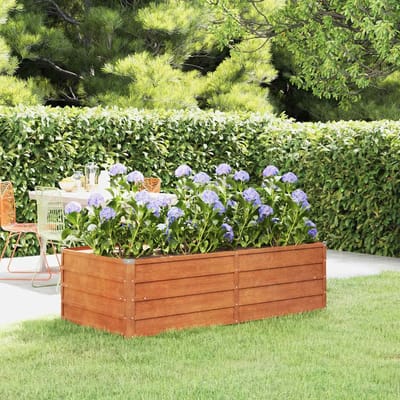 vidaXL - Plantenbak - verhoogd - 160x80x45 - cm - cortenstaal - roestig