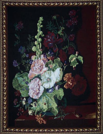 Wandkleed - Flowers in Vase - 139 cm x 101 cm - Jan van Huysum