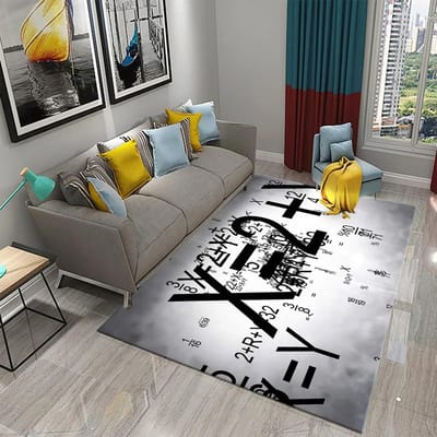 3D Wiskundige Formule Tapijt Creatief Ontwerp Wiskundige Formule Mat Antislip Vloer Badkamer Kinderkamer Deurmat Educatief Tapijt 40x60cm