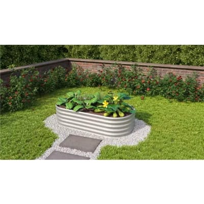 Vitavia Plantenbak Vita 401 - Blank - Metaal - 162,1x82,1x40,1cm