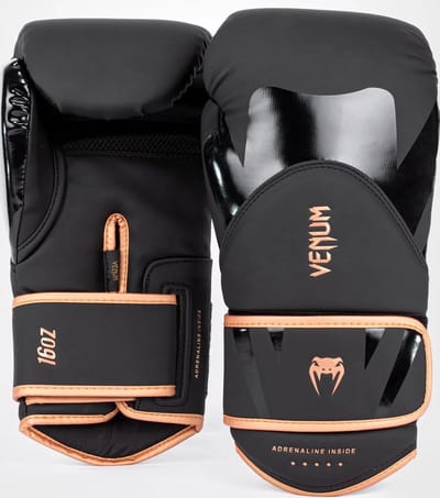 Venum - BOKSHANDSCHOENEN - Challenger 4.0 - Black/Bronze - 1OZ