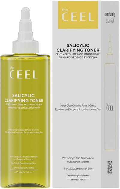 The CEEL Salicylzuur Tonic - Reinigende tonic voor vette en acnegevoelige huid - Toner voor gezicht met niacinamide, zink PCA & citroenzuur - 200 ml