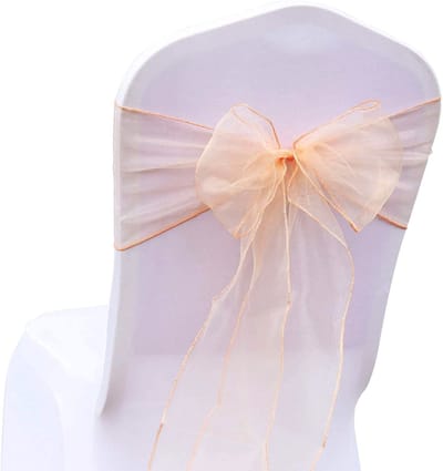 Dailygoods- Stoelstrik Organza 18 x 275 cm - Bruiloft - Feest - Tafeldecoratie - 29 Kleuren - Schikking voor Hotels en Restaurants - Stoelhoes