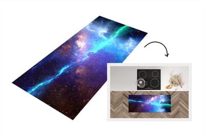 Keukenloper - Loper keuken - Ruimte - Ster - Kleuren - 120x50 cm - Keukenloper vinyl