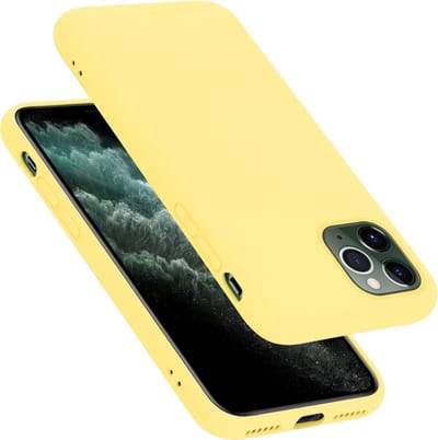 Cadorabo Hoesje geschikt voor Apple iPhone 11 PRO MAX in LIQUID GEEL - Beschermhoes gemaakt van flexibel TPU silicone Case Cover
