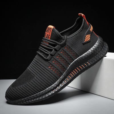 Grande Taille 48 Chaussures Baskets Homme Légères Respirantes Course Marche Chaussures pour Homme Lacets Baskets Adultes Zapatillas De Deporte 40 black
