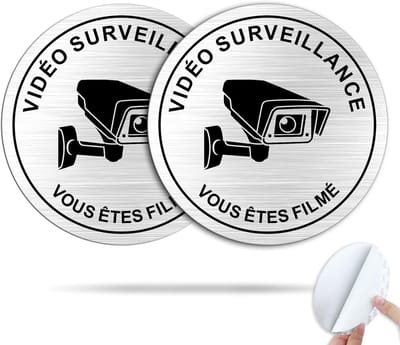 2x Alarm Paneel Videobewaking Aluminium 10 cm UV-bestendig