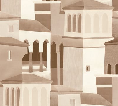 ARCHITECTONISCH BEHANG | Mediterrane stijl - Bruin Beige Wit - A.S. Création Pintwalls III