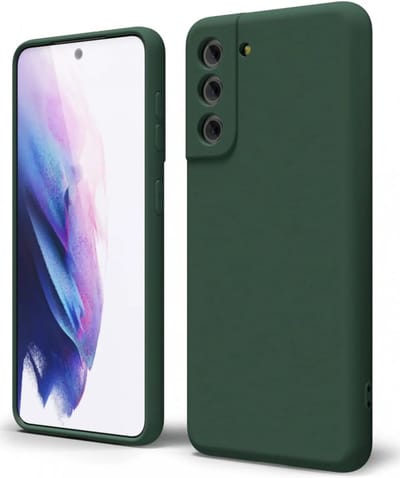 Hoesje met Camera Bescherming Geschikt voor Samsung Galaxy S21 | Back Cover | Dun | Flexibel TPU | Donkergroen