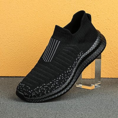 Lente Zomer Schoenen Voor Heren Loafers Ademende Heren Sneakers Mode Comfortabele Casual Schoenen Tenis Sportschoenen 47 zwart