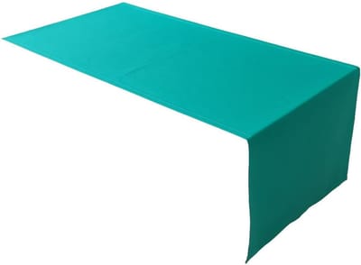 tafelloper, tafellinnen van 100% katoen, collectie concept, kleur en grootte naar keuze (tafelloper - 30x100cm, smaragdgroen)