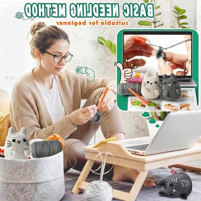 Haakset voor Beginners met Dierlijke Amigurumi, Inclusief Haaknaalden, Accessoires en Instructies voor Creatieve Projecten