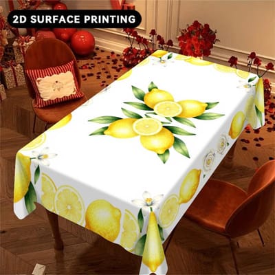 Fabriquée en polyester de première qualité, cette nappe présente un tissage jacquard fin, des broderies florales et des découpes ajourées.. Il est résistant à la chaleur et à la poussière. 90x140cm