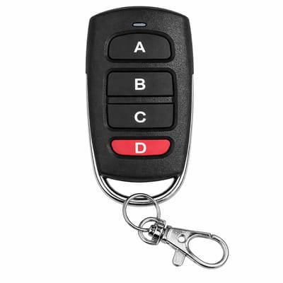 Garagedeur Afstandsbediening 433 MHz – Vervangende Handzender – Garagedeuropener – Zelflerend / Kopieerbaar – 4 Knoppen – Bereik 50-80 Meter