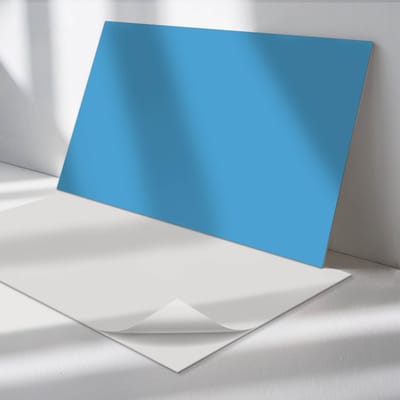 Wallfluent Vinyl Wandpaneel - Kleur Blauw Vinyl Wandbekleding - 100 cm x 50 cm - Blauw PVC wandpaneel - Verpakking van 1 stuk - Rechthoekig Wandbekleding Vinyl - Patroon Wandpaneel - Zelfklevend Muurpaneel - Wandpaneel Keuken en Badkamer