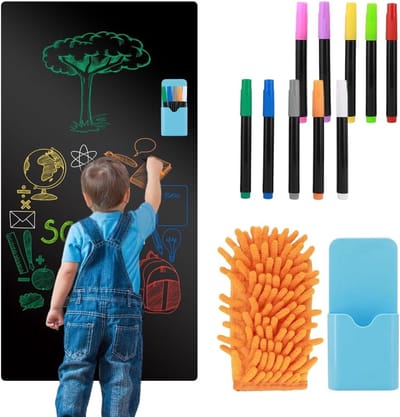 Magneetbordfolie - Zwart - 120 x 45 cm - Zelfklevend en Duurzaam Ontwerp - Voor Thuis, Kantoor en School