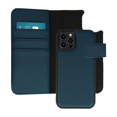 imoshion Hoesje - Geschikt voor Apple iPhone 12 Pro / 12 - Uitneembare 2-in-1 Luxe Bookcase - Blauw