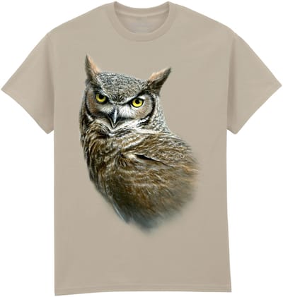Ransuil Uilen Great Horned Owl The Coloured House T-shirt M