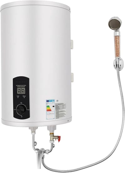 Elektrische Warmwaterboiler - Compacte Waterverwarmer - Direct Warm Water - LED Scherm Indicatie - 50 Liter Tank - Zwart