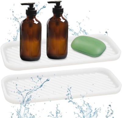 Allecto - Siliconenmat voor keuken - Organizer spoelbak - Voedselveilig en geurloos - 23 x 9 cm - Ideaal voor zeep en cosmetica - Geschikt voor bad...