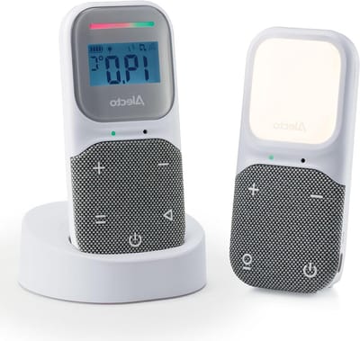 Audio Babyfoon - Baby Monitor - Baby Bewaken - Full Eco DECT - 300m Bereik - Wit Grijs