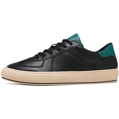 Chaussures de Marche Sport Décontractées pour Hommes Tendance Mode Rue Baskets Couleur Unie Taille 39 -44 Cuir PU Chaussures pour Hommes Zapatos Hombre 41 noir