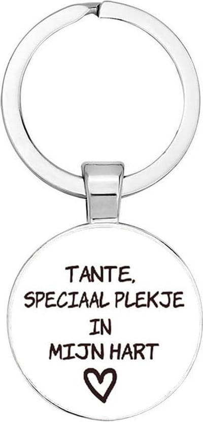Akyol - Tante, speciaal plekje in mijn hart Sleutelhanger - liefde - de liefste tante - familielid - cadeautje voor tante - familie - beste ooit - cadeau - verjaardag - kado - geschenk - gift - verrassing - liefste ooit - 2,5 x 2,5 CM