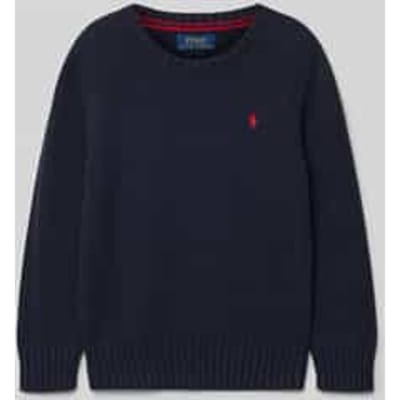 Gebreide pullover met labelstitching